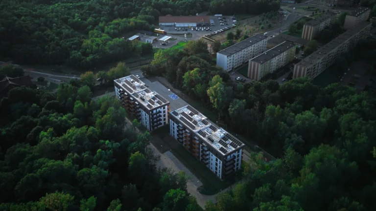 Zdjęcia z drona inwestycji mieszkaniowej SIM Śląsk w Świętochłowicach