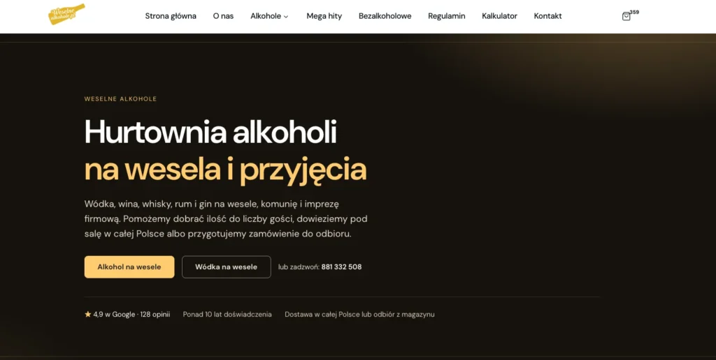 Przebudowa sklepu internetowego weselnealkohole.pl