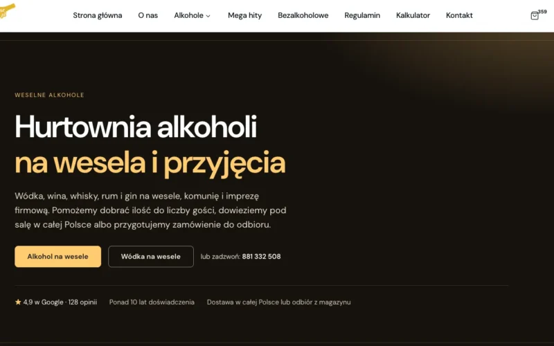 Przebudowa sklepu internetowego weselnealkohole.pl